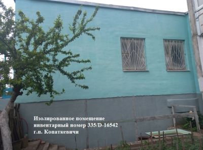 Изолированное помещение с инв. №335/D-16542 общей площадью 283,4 кв.м., расположенное по адресу: Гомельская обл., Петриковский р-н, Копаткевичский с/с, г.п. Копаткевичи, ул. Фрунзе М.В., 3А-2